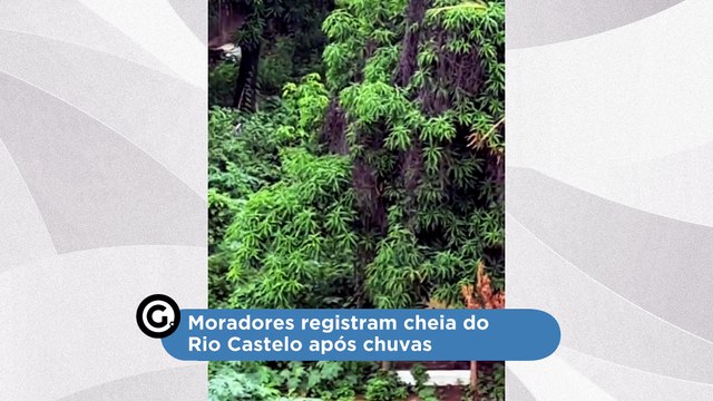 Moradores registram cheia do Rio Castelo após chuvas