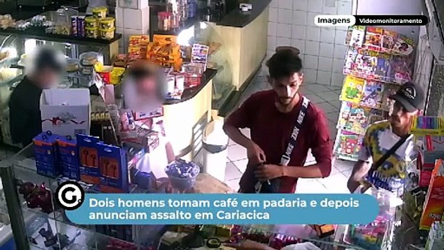 Dois homens tomam café em padaria e depois anunciam assalto em Cariacica