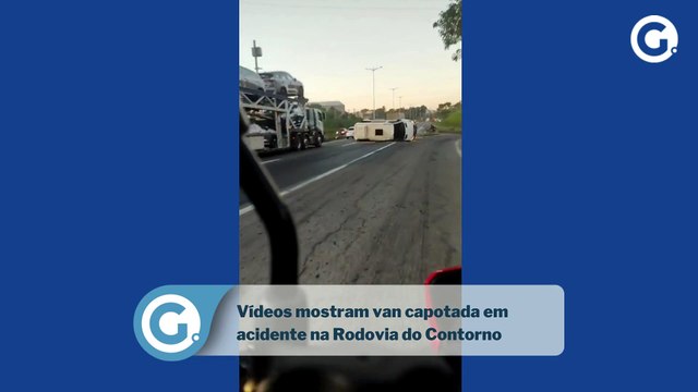 Van capota na Rodovia do Contorno e parte da via é interditada