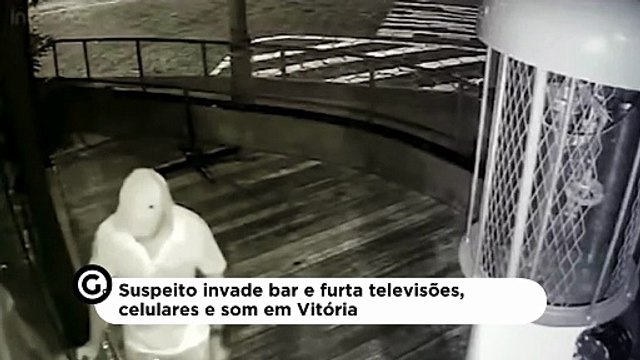 Suspeito invade bar e furta televisões, celulares e som em Vitória