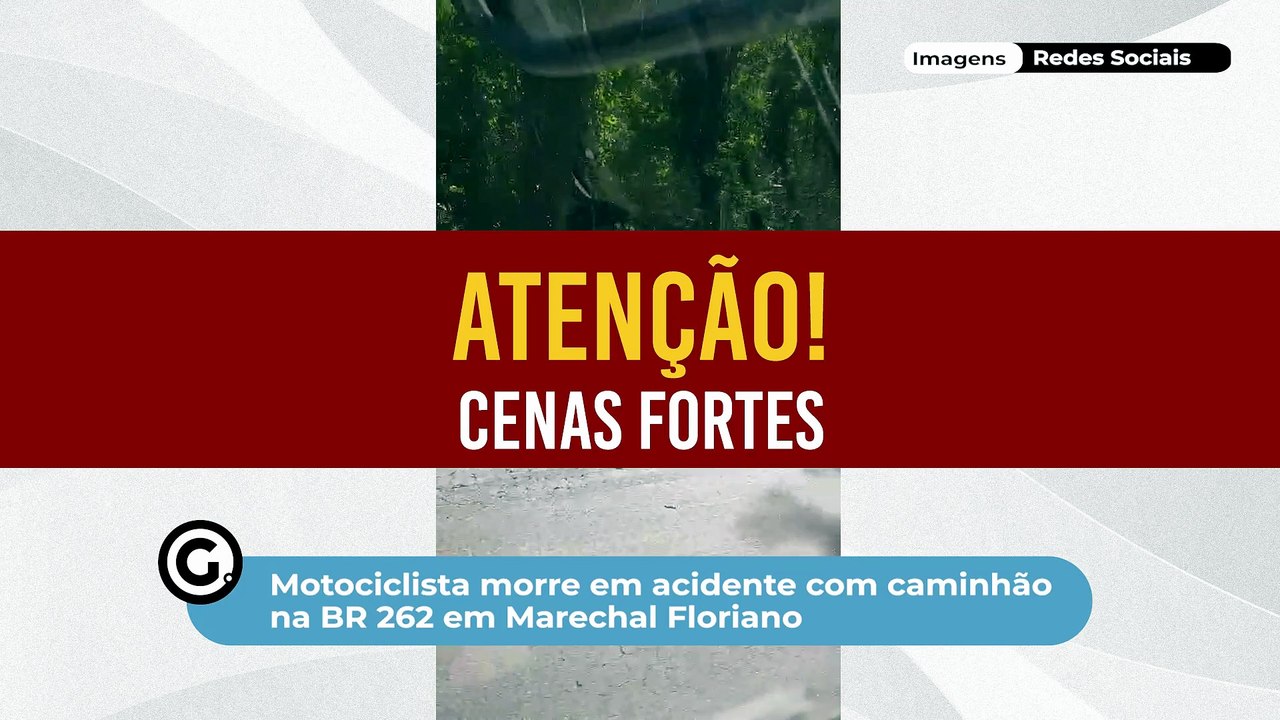 Motociclista morre em acidente com caminhão na BR 262 em Marechal Floriano