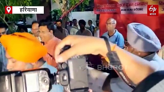 फरीदाबाद पहुंचे विपुल गोयल, विपक्ष पर किया तीखा प्रहार, बोले- विकास में रोड़ा अटकाने वाले राक्षस जैसे”