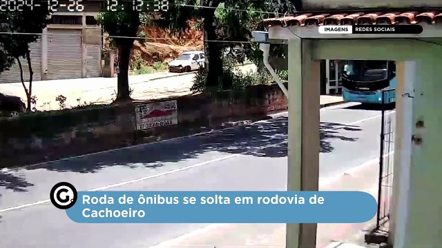 Roda de ônibus se solta em rodovia de Cachoeiro