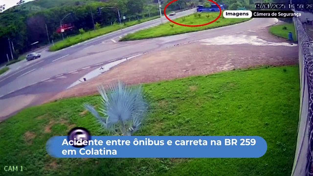Acidente entre ônibus e carreta na BR 259, em Colatina