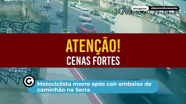 Motociclista morre após cair embaixo de caminhão na Serra
