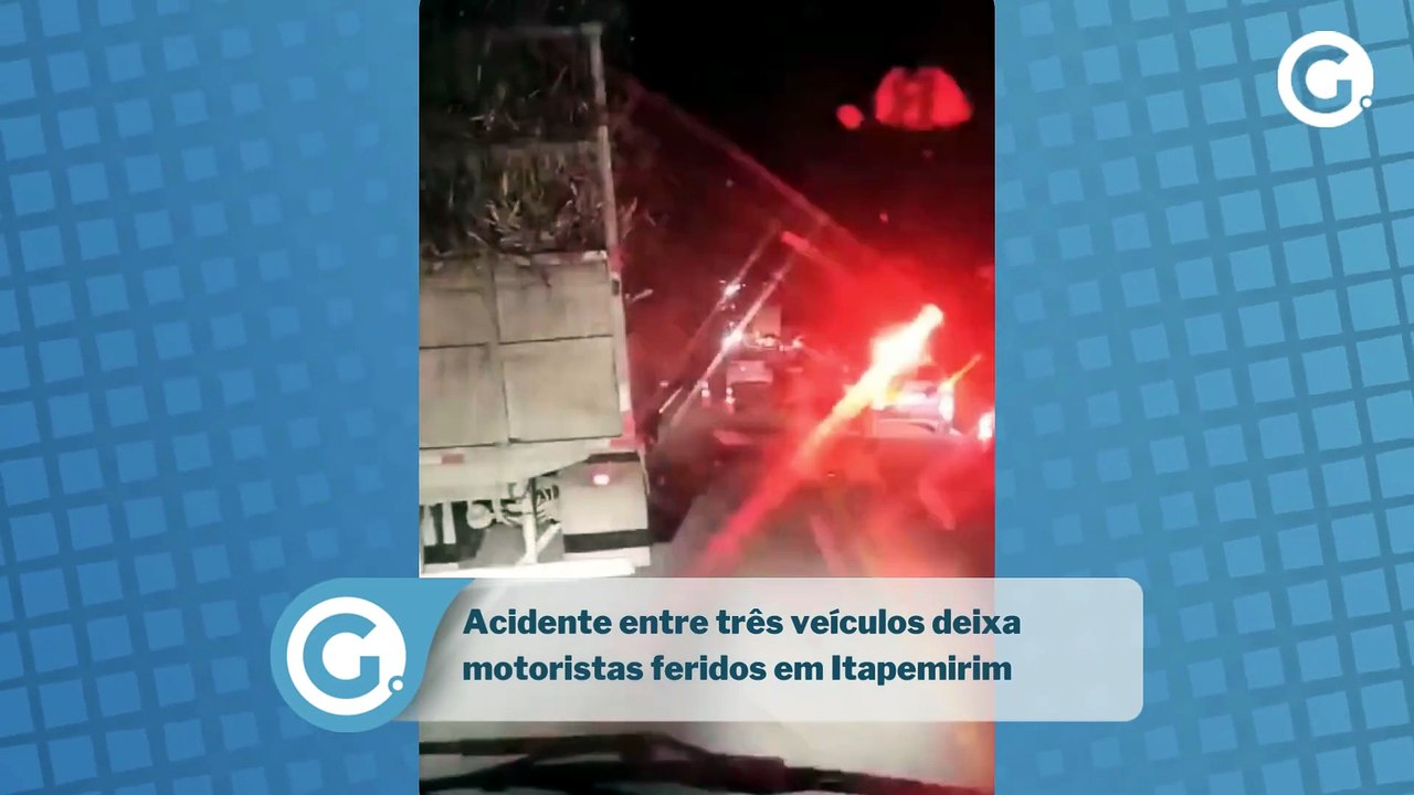 Acidente entre três veículos deixa motoristas feridos em Itapemirim