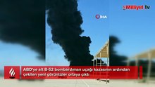 ABD'de B-52 Stratofortress bombardıman uçağı kalkıştan kısa süre sonra düştü