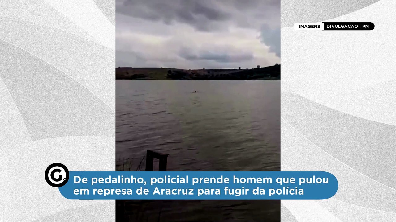 De pedalinho, policial prende homem que pulou em represa de Aracruz para fugir da polícia