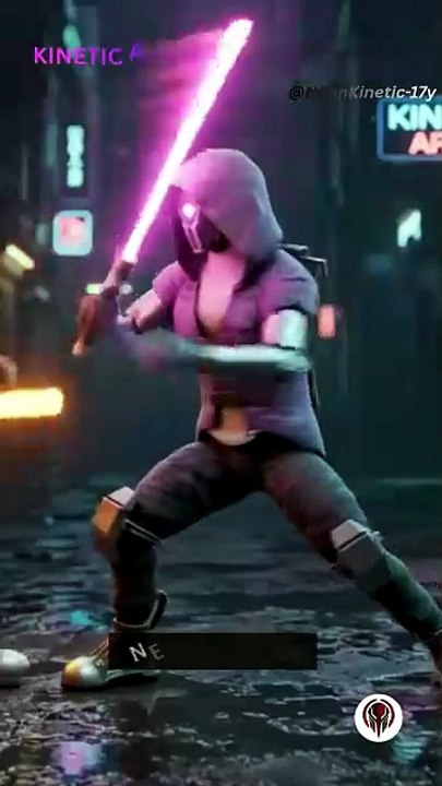 Kinetic Arms: Triple Threat Sword Fight! ⚡️🥷 Epic Lightsaber battle #animation  #action
