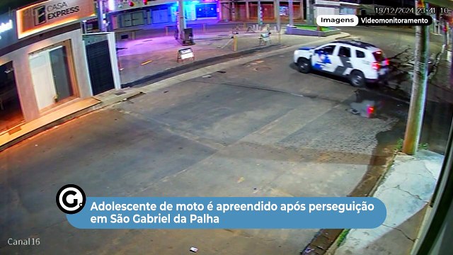 Adolescente de moto é apreendido após perseguição em São Gabriel da Palha