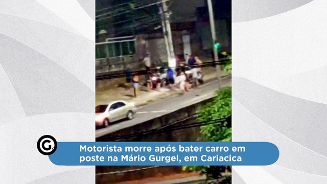 Motorista morre após bater carro em poste na Mário Gurgel, em Cariacica