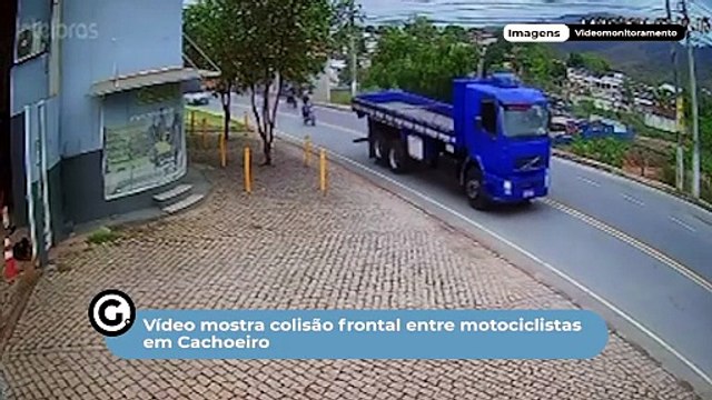 Vídeo mostra colisão frontal entre motociclistas em Cachoeiro