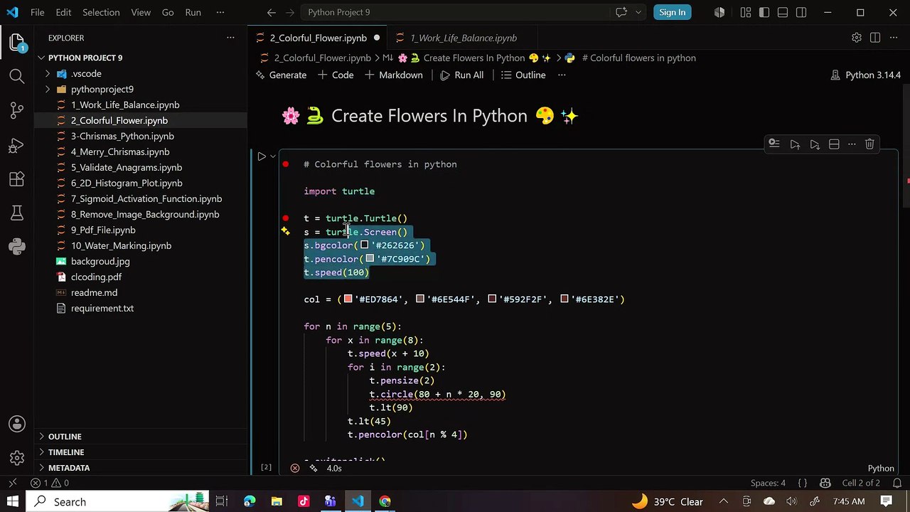 1-Create Stunning Designs in Python 🐢 _ Turtle Graphics Tutorial