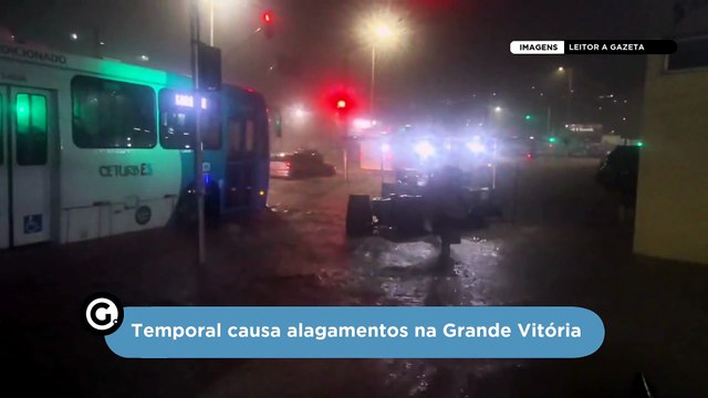 Temporal causa alagamentos na Grande Vitória