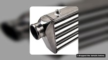 Universal Intercooler 27''x7''x2.5" Tube & Fin for Audi Jetta Inlet 2.5" / 64mm