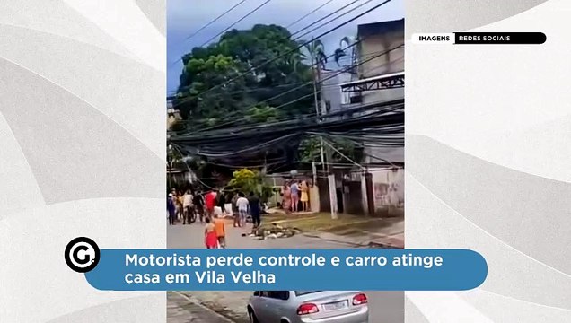 Motorista perde controle e carro atinge casa em Vila Velha