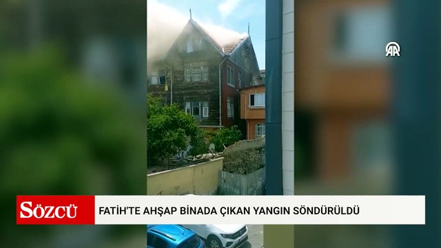 Fatih'te ahşap binada çıkan yangın söndürüldü
