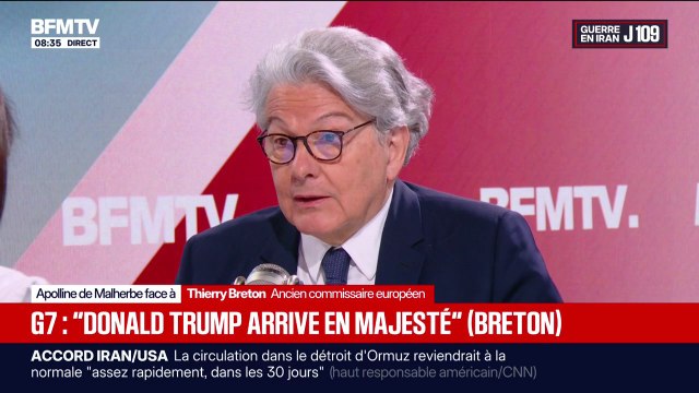 G7: Donald Trump va arriver en majesté , estime l'ancien commissaire européen Thierry Breton