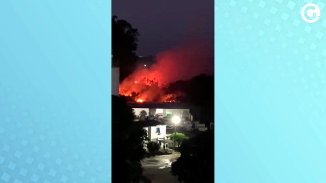 Incêndio em vegetação é combatido pelo Corpo de Bombeiros em Linhares