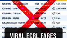 Viral ECRL fare rates only speculation, actual rates not announced yet