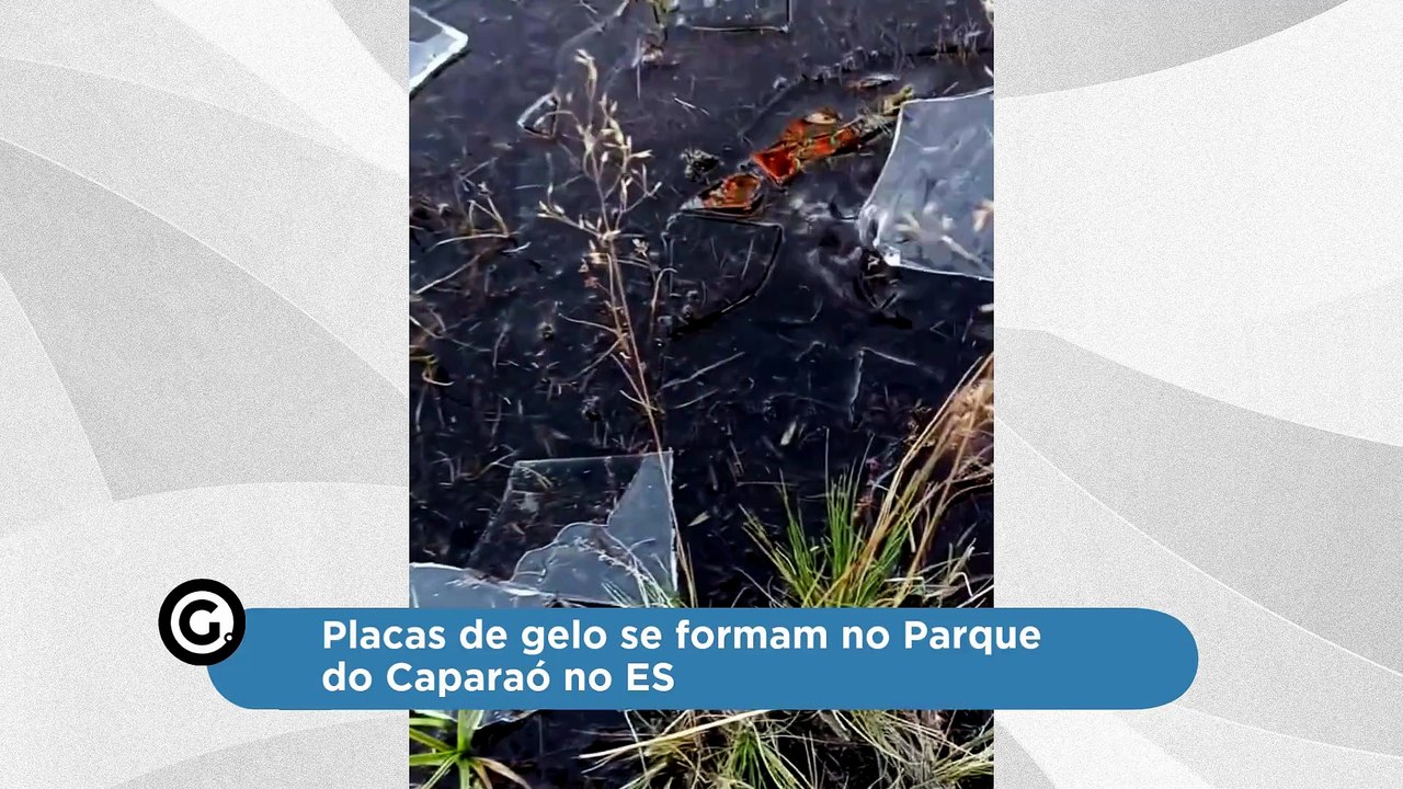 Placas de gelo se formam no Parque do Caparaó no ES