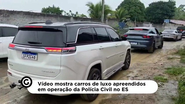 Vídeo mostra carros de luxo apreendidos em operação da Polícia Civil no ES