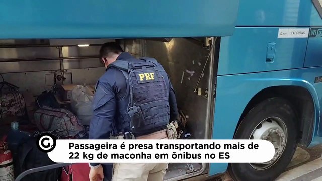 Passageira é presa transportando mais de 22 kg de maconha em ônibus no ES