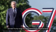 Donald Trump: Heiser, müde und gelangweilt? US-Präsident irritiert bei Treffen mit Macron