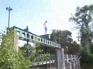 Water jump back-flip