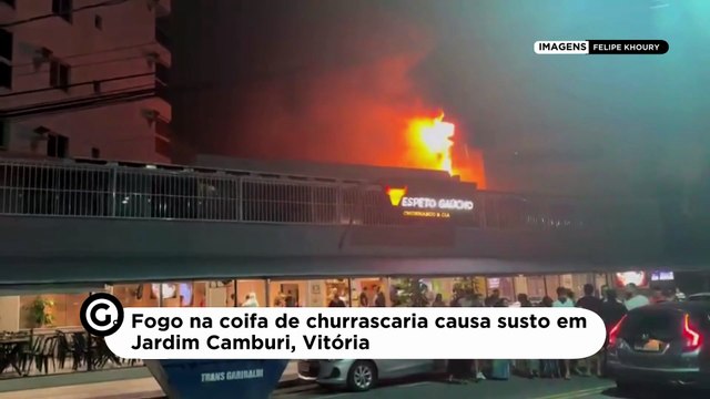 Fogo na coifa de churrascaria causa susto em Jardim Camburi, Vitória