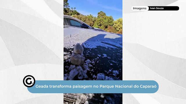 Geada transforma paisagem no Parque Nacional do Caparaó