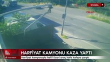 İstanbul Küçükçekmece'de hafriyat kamyonuyla hafif ticari aracın kafa kafa çarpıştı