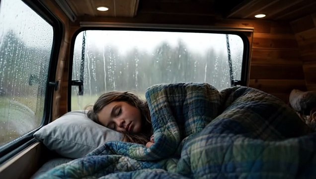 Fall Asleep Fast to Rain on a Camping Car 🚐🌧️ | Deep Sleep Rain Sounds & Relaxation #rain #relax #deepsleep #trending #viral
