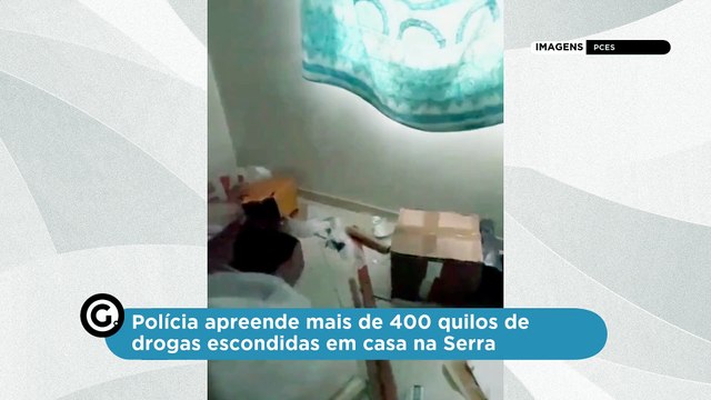 Polícia apreende mais de 400 quilos de drogas escondidas em casa na Serra