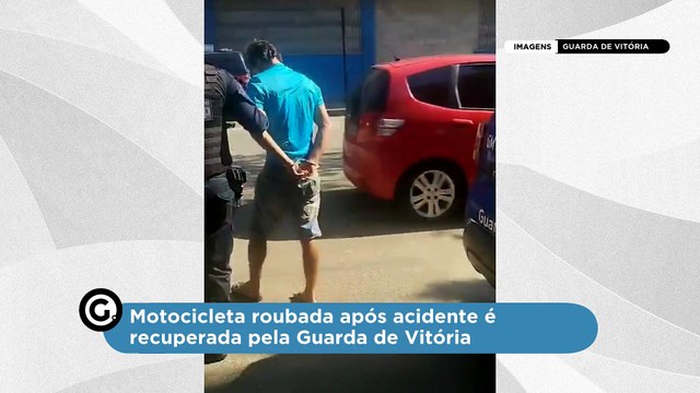 Motocicleta roubada após acidente é recuperada pela Guarda de Vitória