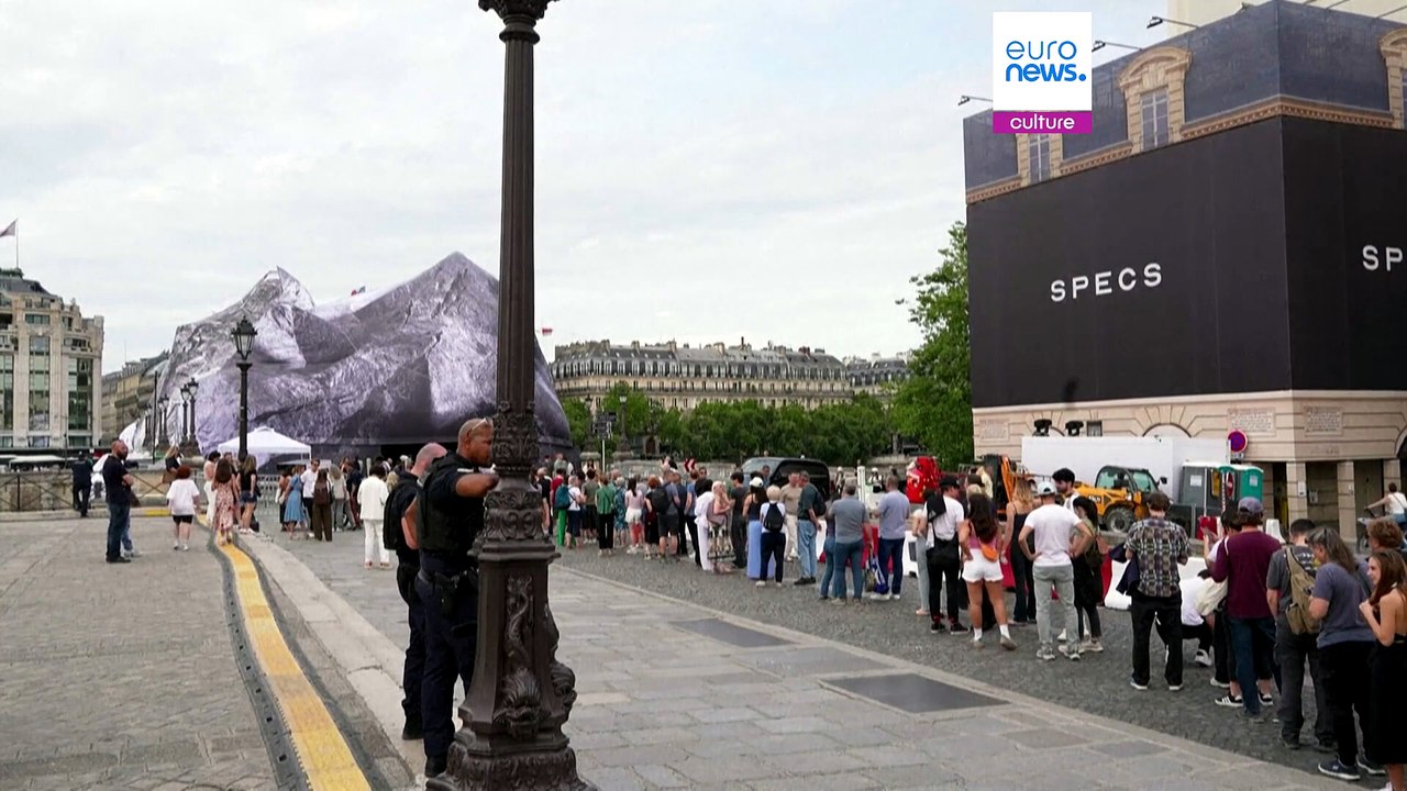 A cave for a crowd: French artist JR opens 'Caverne' art work on Pont Neuf bridge in Paris
