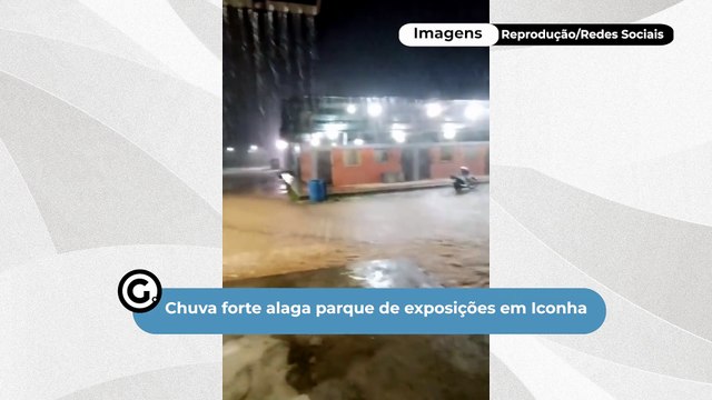 Chuva forte alaga parque de exposições em Iconha