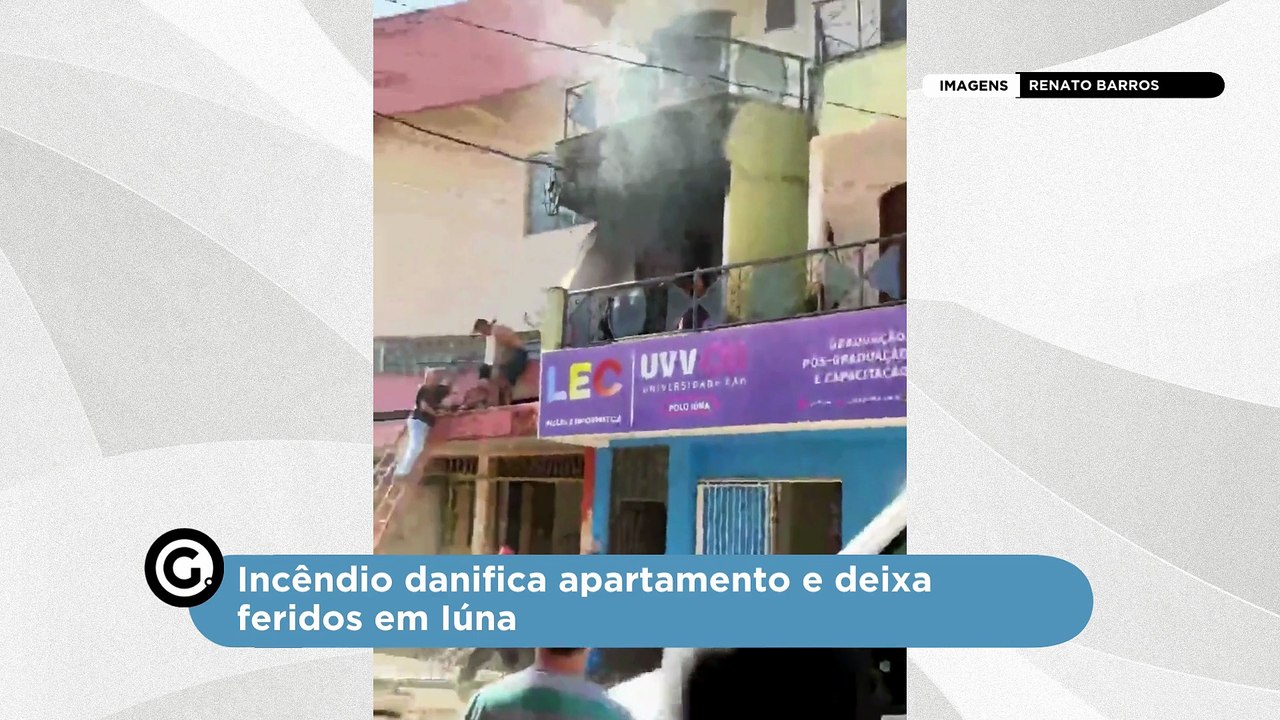 Incêndio danifica apartamento e deixa feridos em Iúna