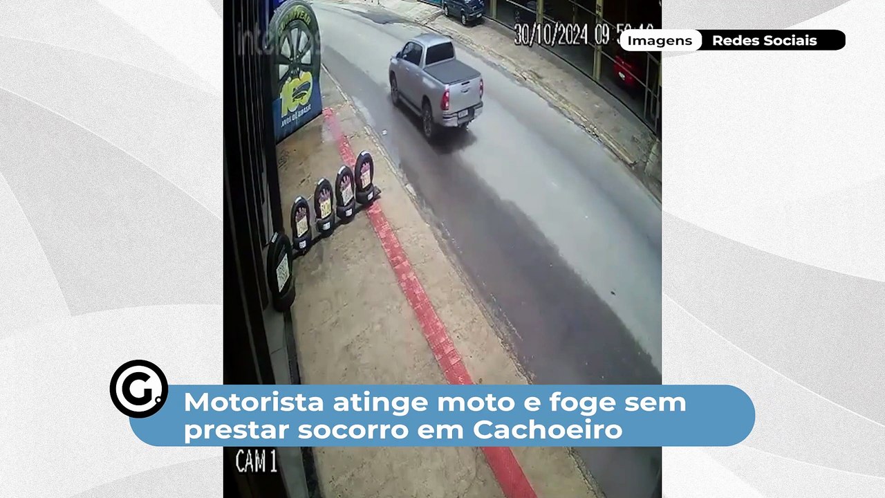 Motorista atinge moto e foge sem prestar socorro em Cachoeiro