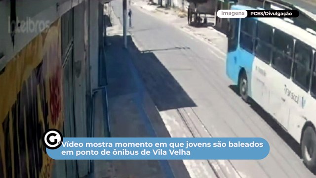 Vídeo mostra momento em que jovens são baleados em ponto de ônibus de Vila Velha