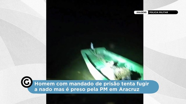 Homem com mandado de prisão tenta fugir a nado mas é preso pela PM em Aracruz