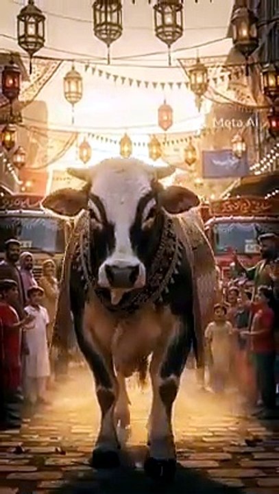 King of Eid Market Arrives! 🐄👑✨  Cinematic Cow Entrance