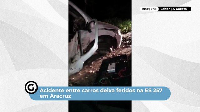 Acidente entre carros deixa feridos na ES 257 em Aracruz