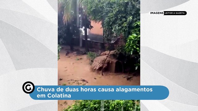 Chuva de duas horas causa alagamentos em Colatina