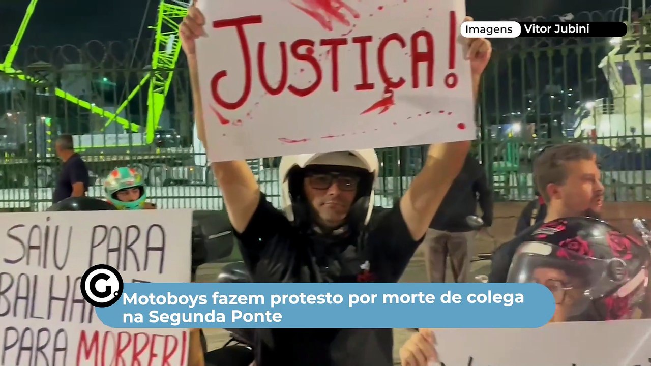 Motoboys fazem protesto por morte de colega na Segunda Ponte