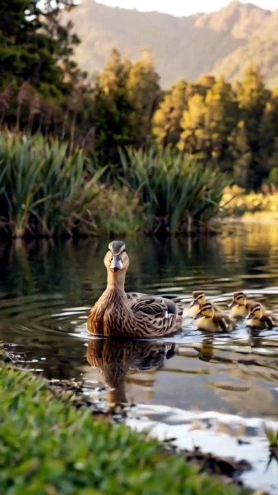 🦆 Ducklings Learn to Swim | Amazing Nature Lesson for Kids