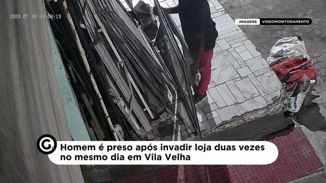 Homem é Preso Após Invadir Loja Duas Vezes No Mesmo Dia Em Vila Velha