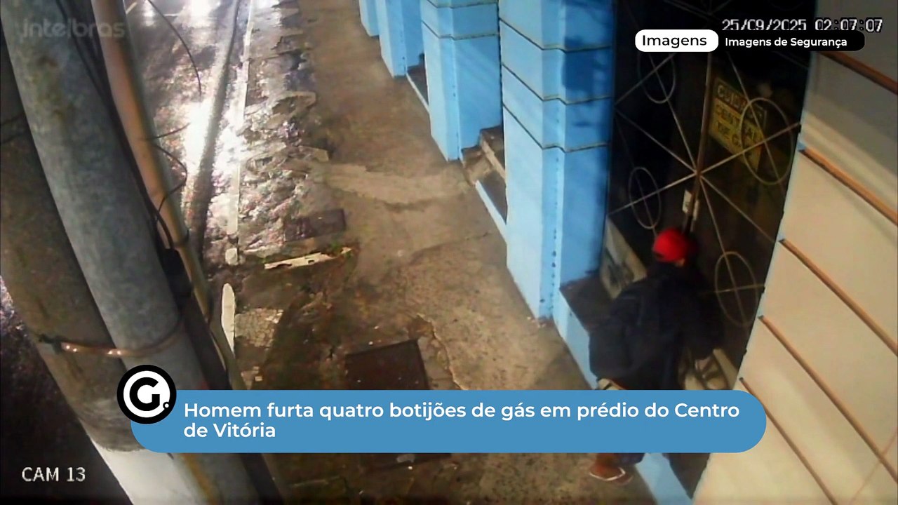 Homem furta quatro botijões de gás em prédio do Centro de Vitória