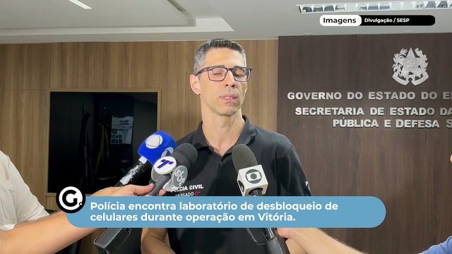 Polícia encontra laboratório de desbloqueio de celulares durante operação em Vitória