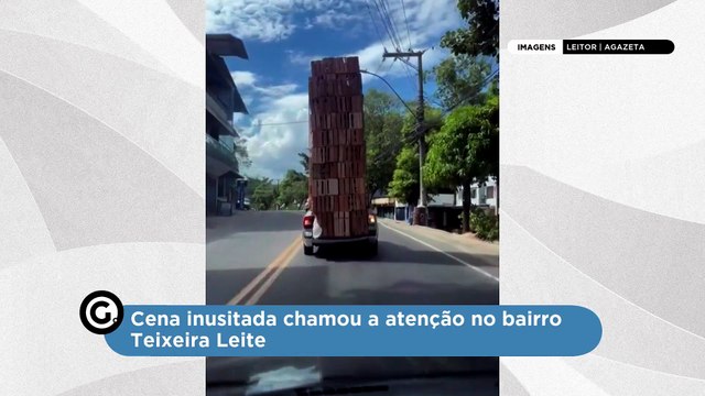 Cena inusitada chamou a atenção no bairro Teixeira Leite